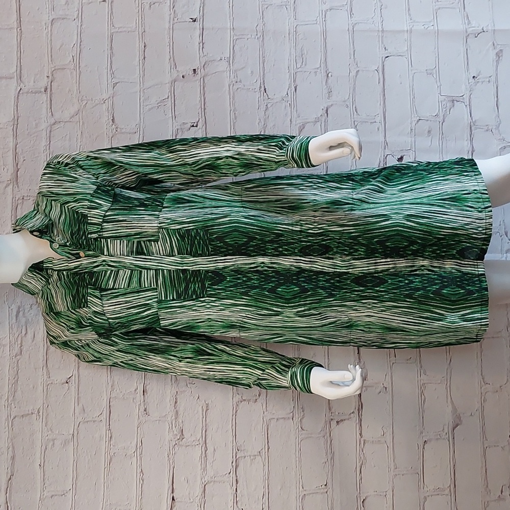 Derek Lam Woodgrain Parrot Stripe 10 Crosby Design Nation Dress M Medium